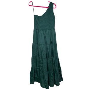 Eloquii Green One-Shoulder Maxi Dress